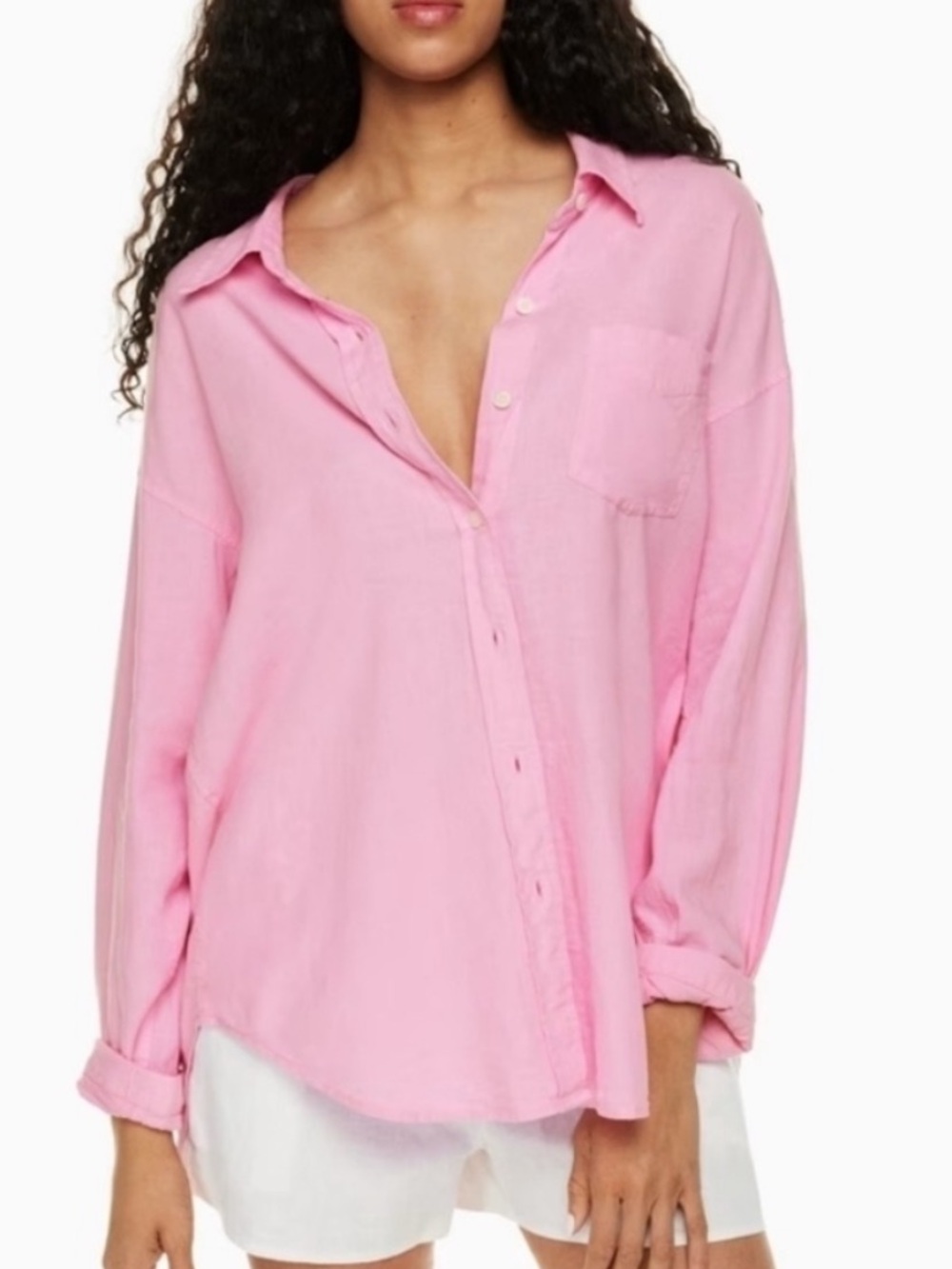 Wilfred linen Relaxed Pink Button-Up Women's Shirt